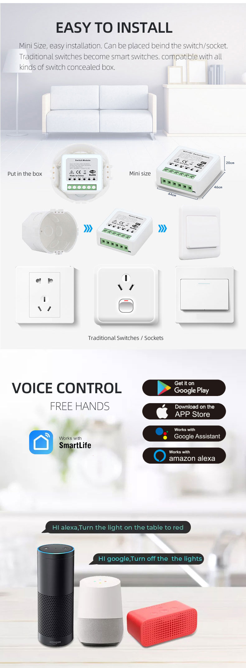 ZigBee Smart Mini Switch Module(图2)